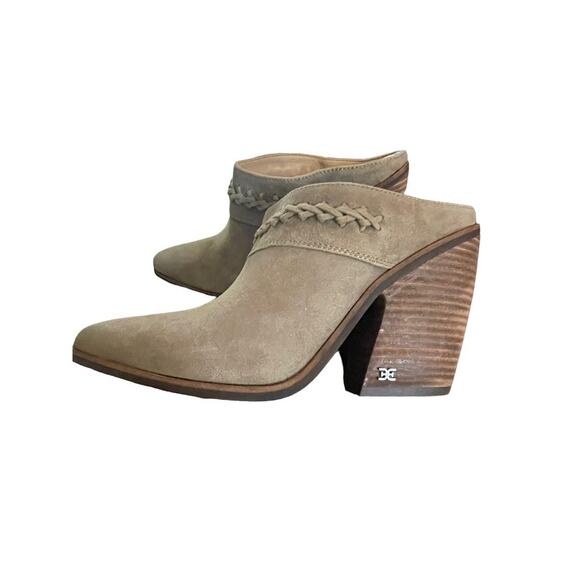 Sam Edelman Alison Mule Olive Suede Women's Size 9.5 New in Box - Picture 3 of 11